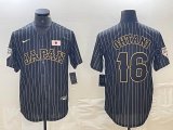 2023 World Cup #16 Shohei Ohtani black Nike Japan majestic baseball Jersey