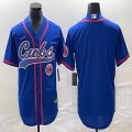 Nike Chicago Cubs blank blue majestic MLB baseball jerseys Joint name-BD 01