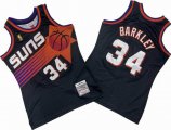 Phoenix Suns #34 Charles Barkley black throwback NBA Revolution 30 Jersey