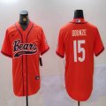 Nike Chicago Bears 15# Rome Odunze orange baseball jerseys Joint Name