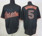 MLB baltimore orioles 5 Robinson Black Fashion Jerseys