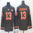 Nike Cleveland Browns Odell Beckham Jr #13 Brown Color Rush Limited long sleeves Jersey