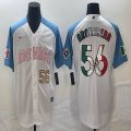 2023 World Cup Mexico #56 Randy Arozarena white skyblue majestic baseball jerseys 47