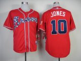 2014 Atlanta Braves 10 Jones Red mlb jerseys