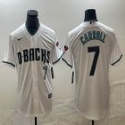 Nike Arizona Diamondback #7 Corbin Carroll white baseball jerseys