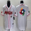 2023 World Cup Mexico blank white majestic baseball jerseys 31