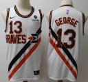 Los Angeles Clippers #13 Paul George white nike NBA jerseys with Sponsor patch-S8