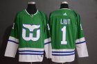 Adidas Hartford Whalers #1 Mike Liut green hockey Jersey-WL