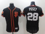 2017 San Francisco Giants 28 Buster Posey black Flexbase Authentic Collection Jersey