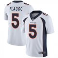 Nike Denver Broncos #5 Joe Flacco white Color Rush Limited Jersey