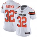 Women Browns Jim Brown #32 white Nike Color Rush Limited Jerseys