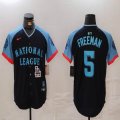 National League #5 Freddie Freeman Nike Navy 2024 MLB All-Star Game Elite Pick-A-Player Jersey 01