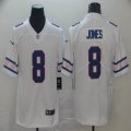 New York Giants #8 Daniel Jones white Color Rush Limited Jerseys with Sleeve label