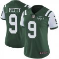 Women Nike New York Jets #9 Petty Green Color Rush Limited Jersey