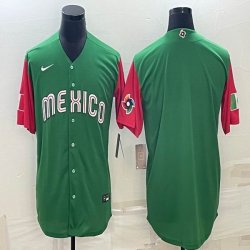 2023 World Cup Mexico blank green majestic baseball jerseys 01