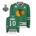 2013 NHL Stanley Cup Chicago Blackhawks #10 Patrick Sharp Green Jersey