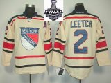 2014 stanley cup Rangers 2 LEETCH Dark white nhl jerseys