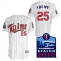 Minnesota Twins 25# Thome White MLB Jerseys