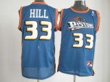 Detroit Pistons 33# Grant Hill Soul Swingman Stitched Blue Jersey