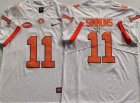 Clemson Tigers #11 Isaiah Simmons White NCAA Colloge Football Jersey-PNS