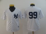 Youth New York Yankees #99 Aaron Judge white majestic baseball jersey