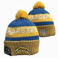 2024 San Diego Chargers yellow blue NFL Sports Cuffed Knit Hats