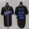 Nike Los Angeles Dodgers #50 Mookie Betts black majestic baseball Jerseys Joint name -BD 07