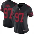 Women 49ers #97 Nick Bosa nike black Color Rush Limited Jersey-BD