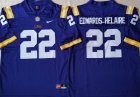 LSU Tigers #22 Clyde Edwards-Helaire purple NCAA college football jersey