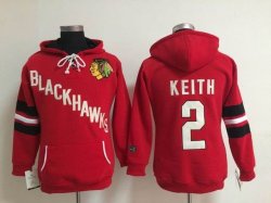 women Chicago Blackhawks Duncan Keith #2 Ice hockey Hooded Sweatshirt