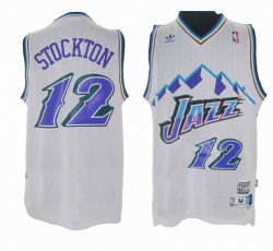 NBA Utah Jazz STOCKTON 12 white Swingman Stitched Jersey