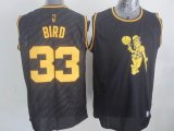 Boston Celtics 33 Larry Bird Black Precious Metals Fashion Stitched NBA Jersey