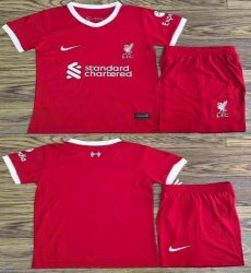 2023-2024 Liverpool club red kid soccer jerseys home