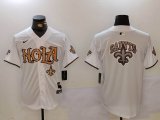 Nike Saints blank white baseball jerseys Joint Name 03