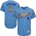 2016 Kansas Royals #16 B.jackson skyblue gold Flexbase Authentic Collection Jersey