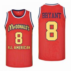 Kobe Bryant #8 red Mcdonald\'s All American Jerseys-SG