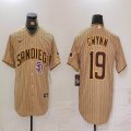 Nike San Diego Padres #19 Tony Gwynn beige baseball MLB jersey-BD 01