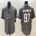 Nike Detroit Lions #97 Aidan Hutchinson Hemp grey baseball jerseys Joint name-BD