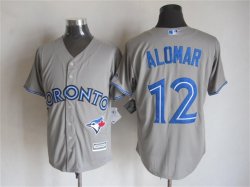 Toronto Blue Jays #12 Roberto Alomar gray Majestic MLB Jerseys