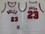 Chicago Bulls #23 Michael Jordan white throwback 1984-1985 nba basketball jersey-S8