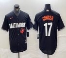 Nike Baltimore Orioles #17 Colton Cowser black majestic baseball jersey city version-BD