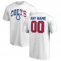 Indianapolis Colts NFL Pro Line by Fanatics Branded Any Name & Number Banner Wave T-Shirt â€“ White