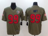 Nike Houston Texans #99 J.J. Watt green USA flag Color Rush Limited Jersey