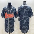 Nike Cincinnati Bengals blank gray camo baseball jerseys Joint name-BD