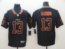 Nike Miami Dolphins #13 Dan Marino black Lights Out Color Rush Limited Jersey-BD