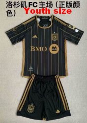 2024-2025 Los Angeles FC club black kid soccer jerseys home