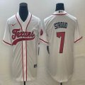 Nike Houston Texans #7 C.J. Stroud white NFL and MLB Baseball jerseys Joint name-BD