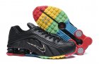 Men Nike Shox R4 black red yellow shoes