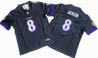 Baltimore Ravens 8# Lamar Jackson black Nike Vapor F.U.S.E. Limited Jersey