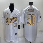 2022 MLB All-Star Nike Los Angeles Dodgers #50 Mookie Betts white majestic baseball jerseys-BD 01